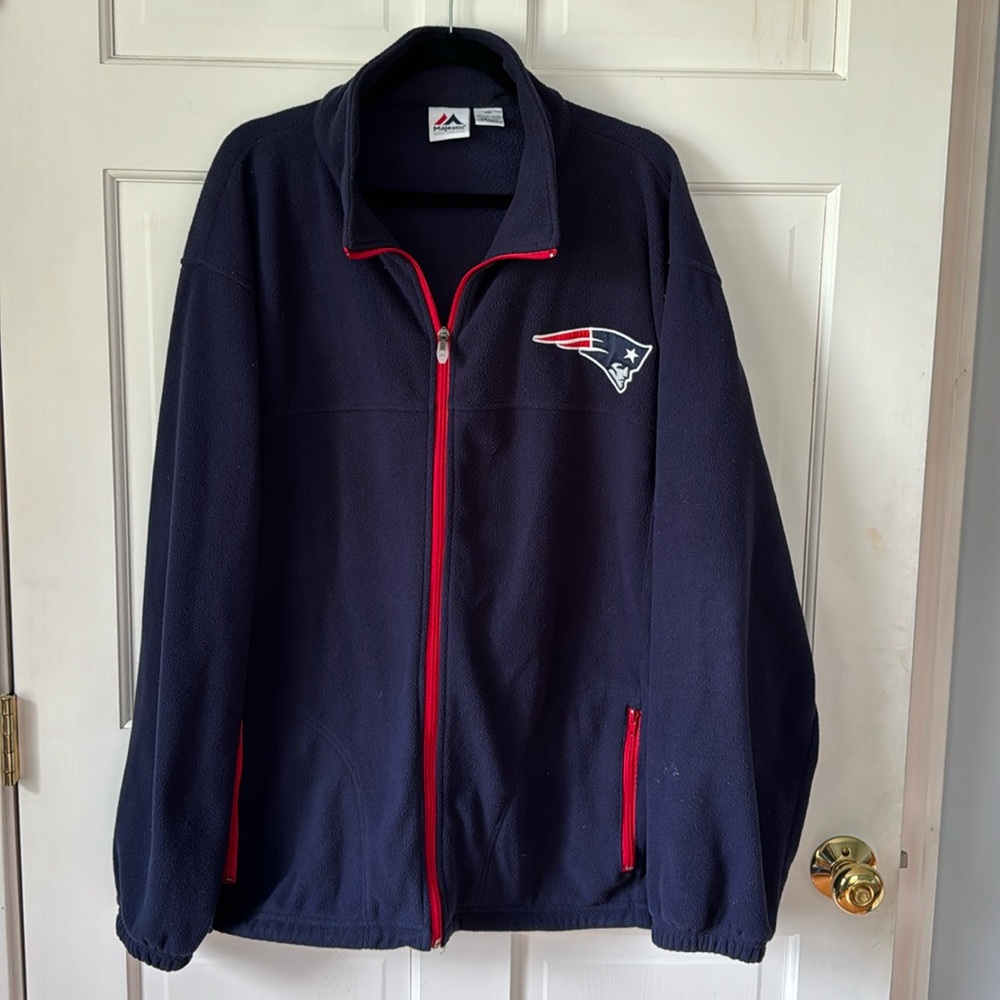 Patriots Full Zip Fleece Jacket. 2XL.  Preloved